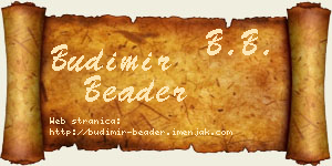 Budimir Beader vizit kartica